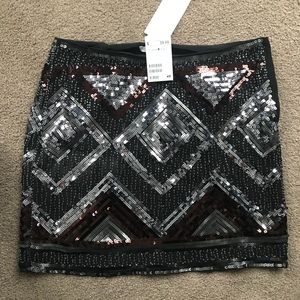 H&M Sequin Mini Skirt: